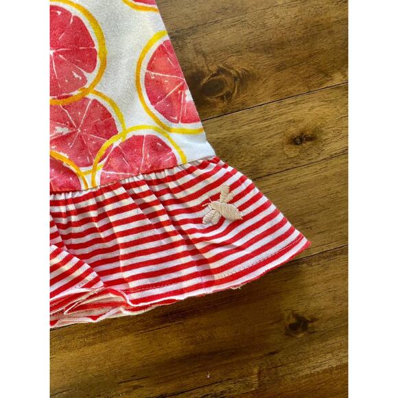 NWT Burt's Bees Cotton Terry Organic Grapefruit Tank Top Short Set Baby Girl 12M - Picture 3 of 12